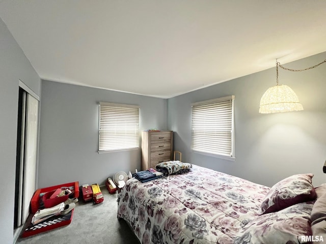 bedroom with carpet floors