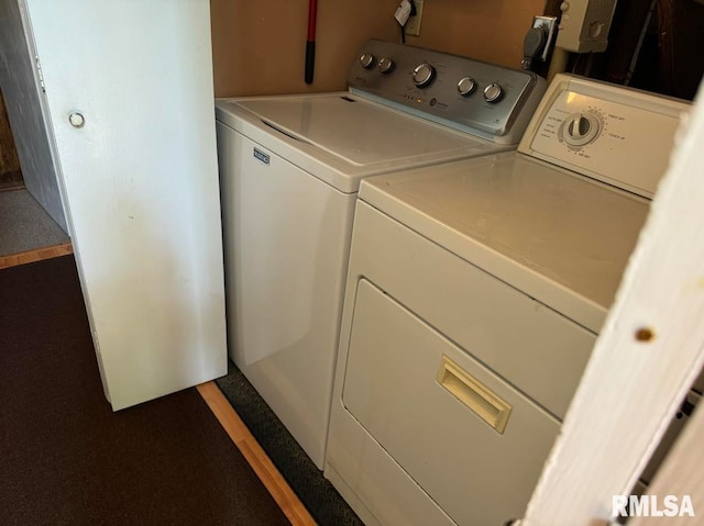 laundry area featuring separate washer and dryer