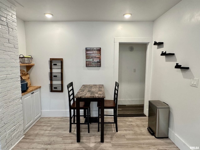 dining room featuring light wood-type flooring