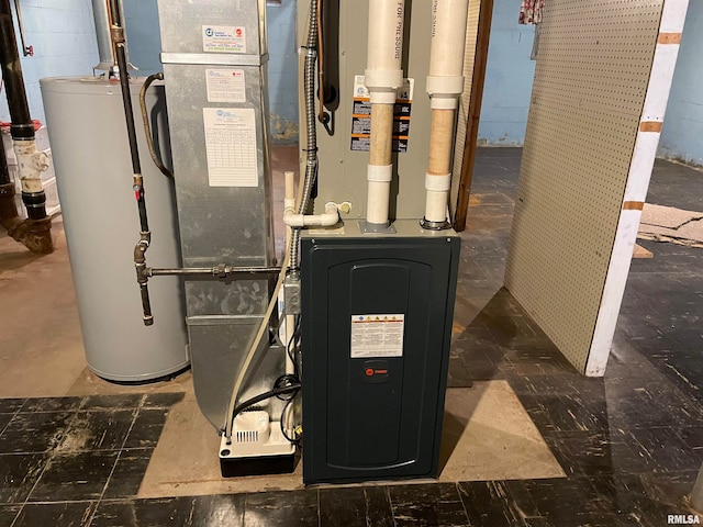 utilities featuring gas water heater