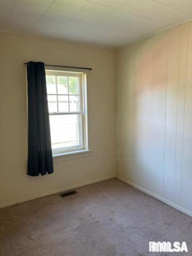 spare room with light carpet