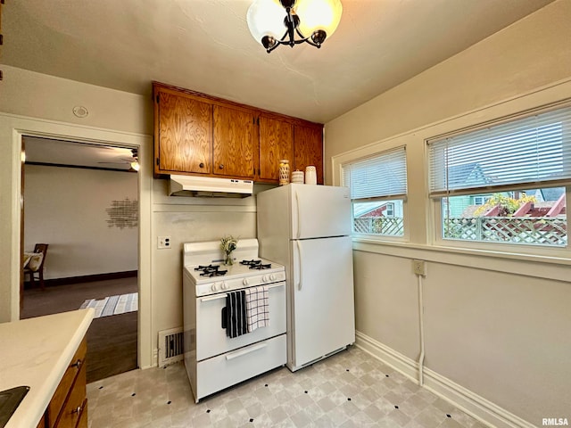 kitchen with white appliances