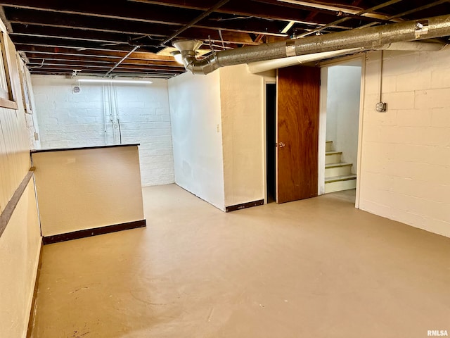 view of basement