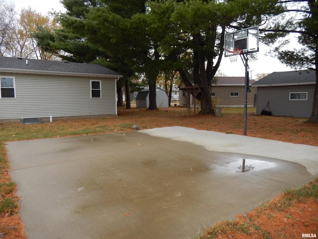 view of basketball court