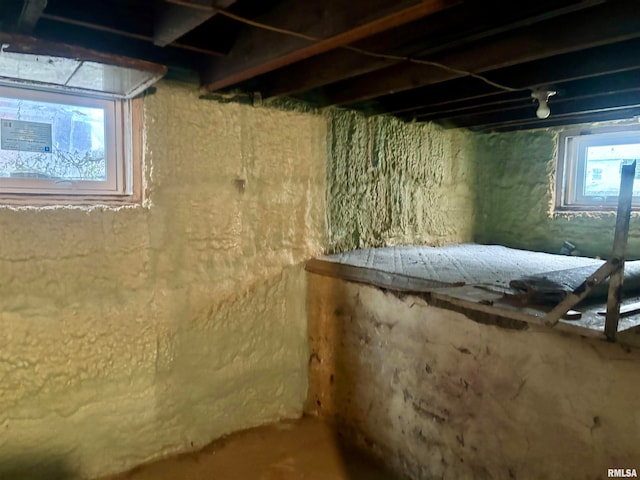 view of basement