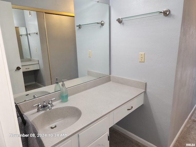 bathroom featuring vanity