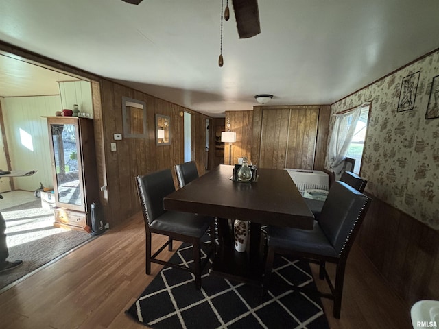 300 W Bobbi Ln, Vermont, IL 61484 - dining area featuring wooden walls and wood finished floors