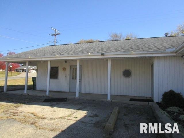 exterior space featuring covered porch