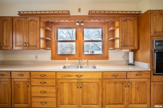 kitchen with oven and sink