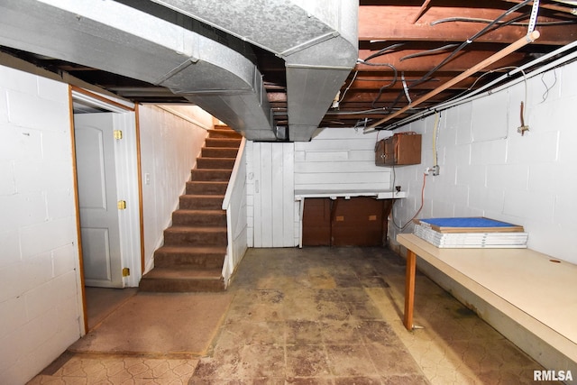 view of basement