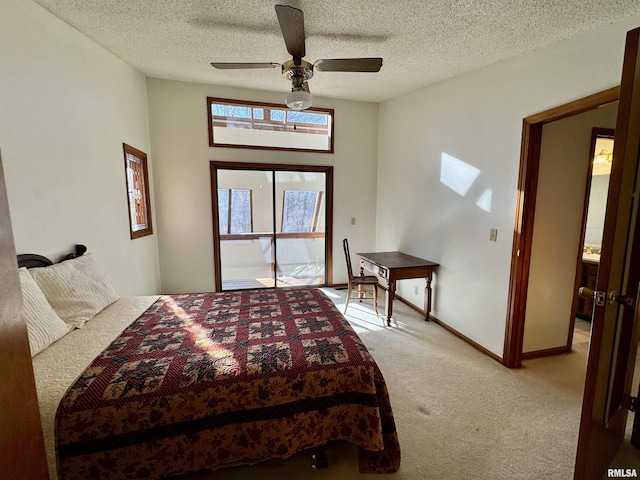 10110 E 850th St, Colchester, IL 62326 - bedroom with light carpet, a ceiling fan, and baseboards