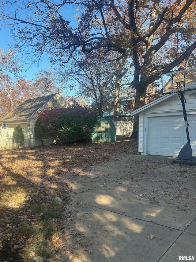 exterior space with an outbuilding