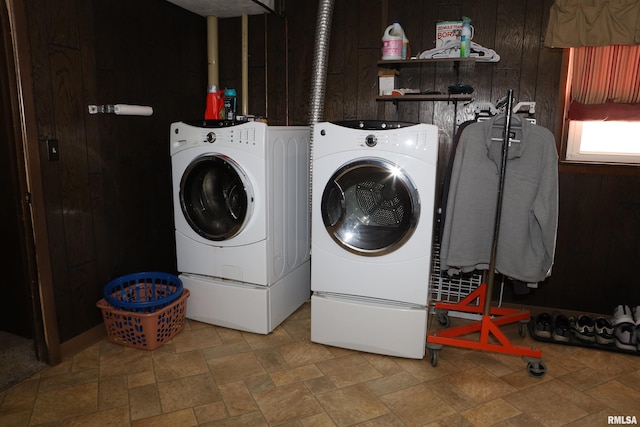 laundry area featuring washer and dryer