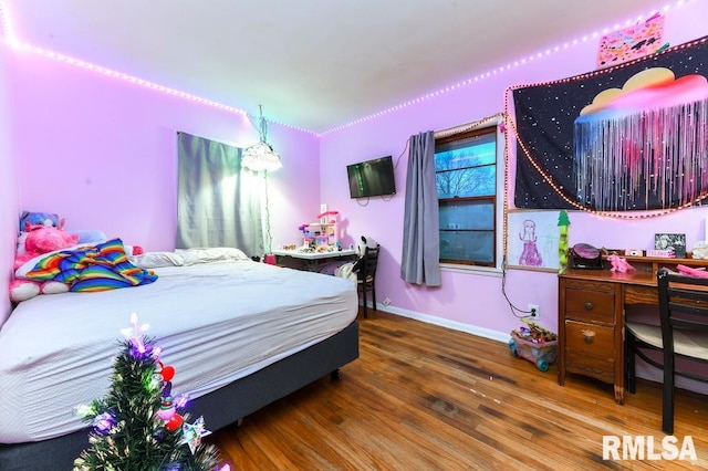 bedroom featuring hardwood / wood-style floors