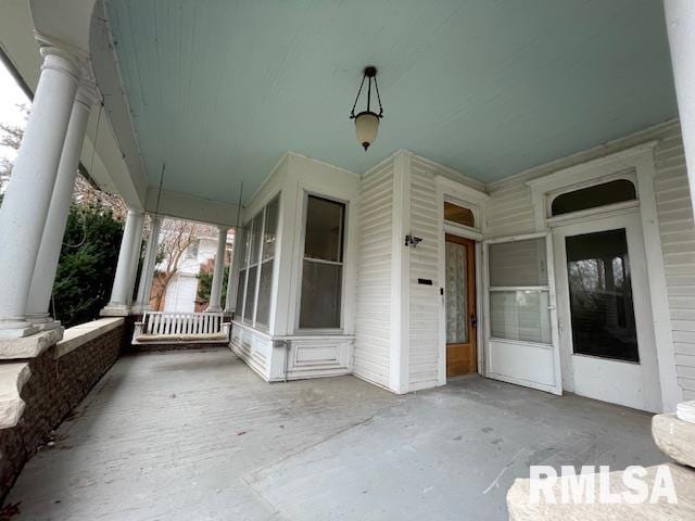 view of patio / terrace featuring a porch