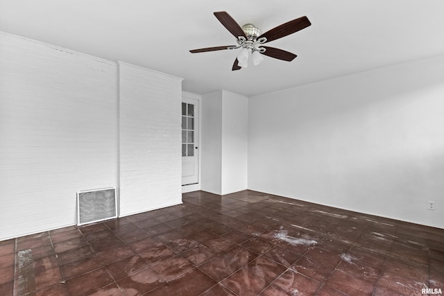 unfurnished room featuring ceiling fan