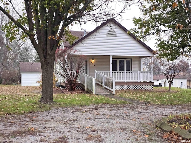 bungalow-style house featuring a porch