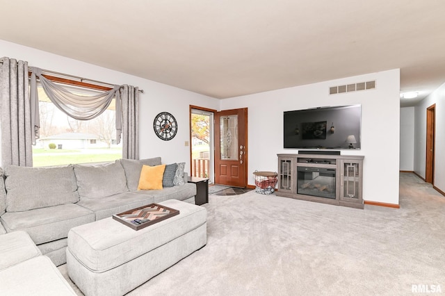 view of carpeted living room