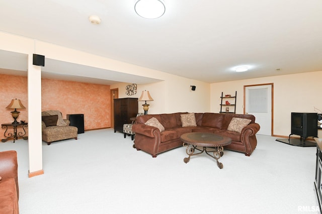 view of carpeted living room