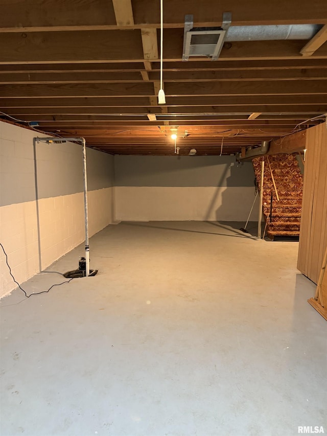 view of basement