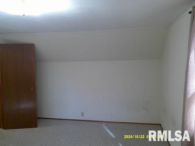 bonus room with vaulted ceiling