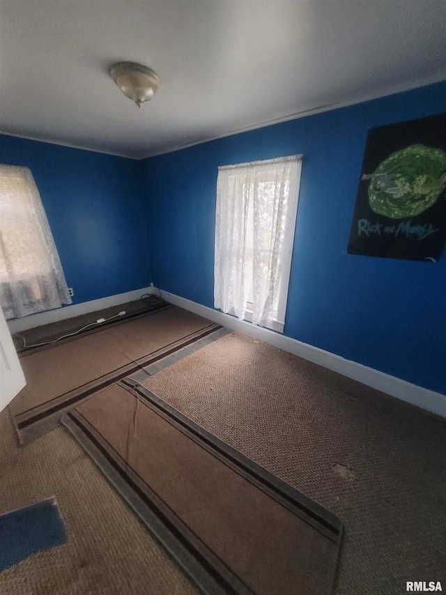 unfurnished bedroom featuring carpet