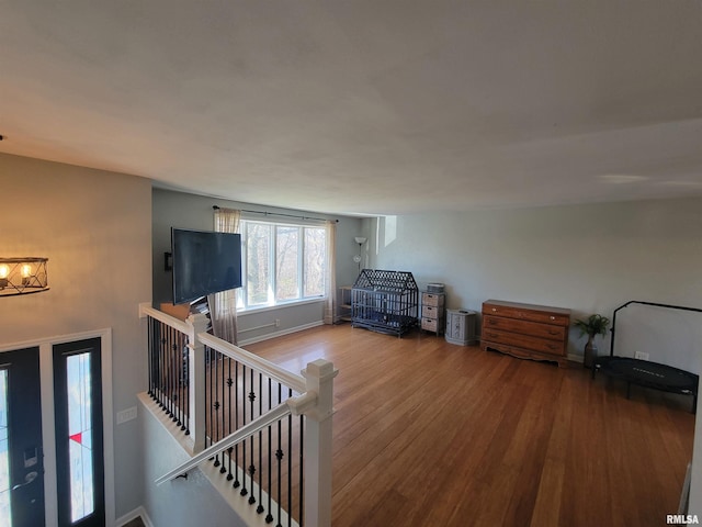 living room featuring hardwood / wood-style floors