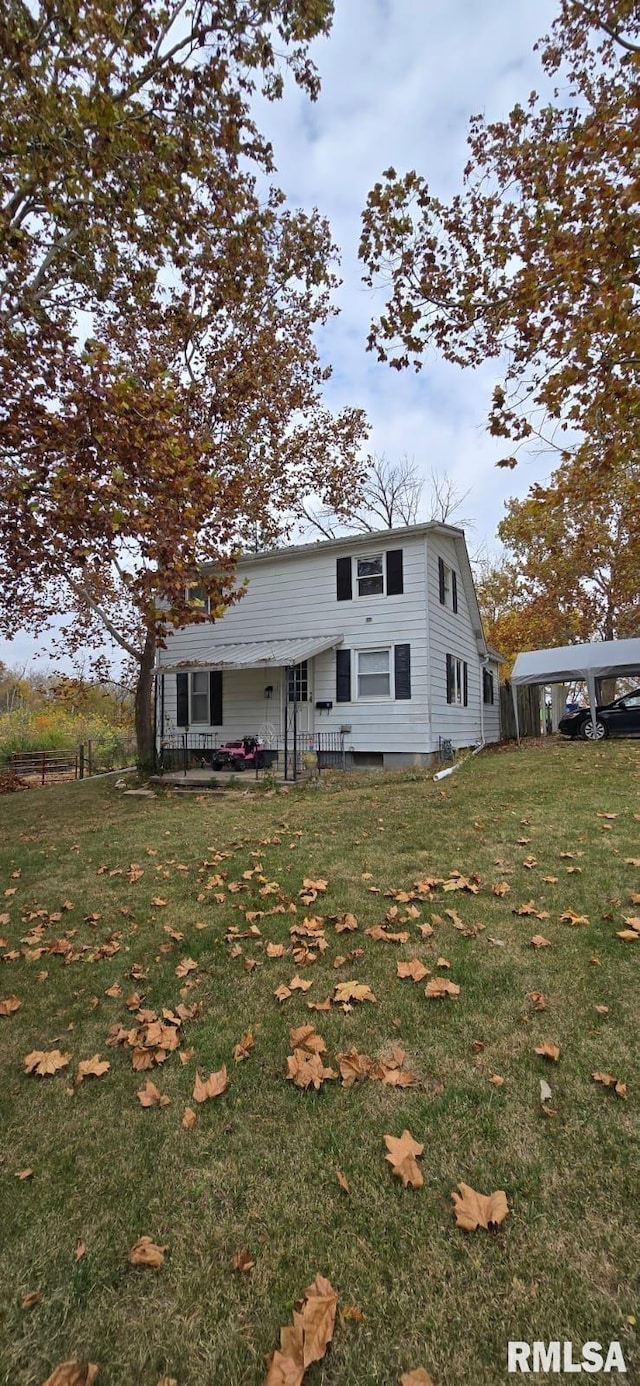 500 E Bancroft St, West Point, IL 62380 - view of front of house with a front yard