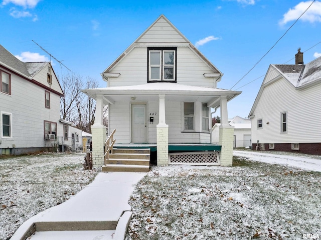 view of front of house with covered porch