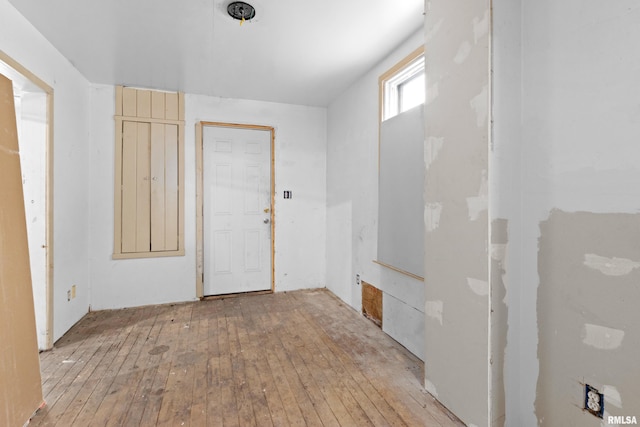 entrance foyer with light hardwood / wood-style floors