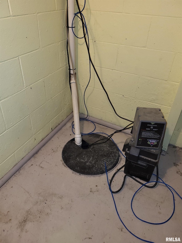 interior details featuring concrete flooring