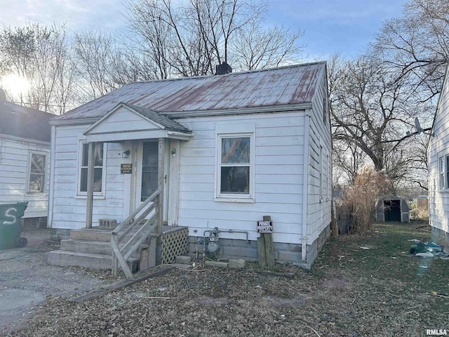 view of bungalow