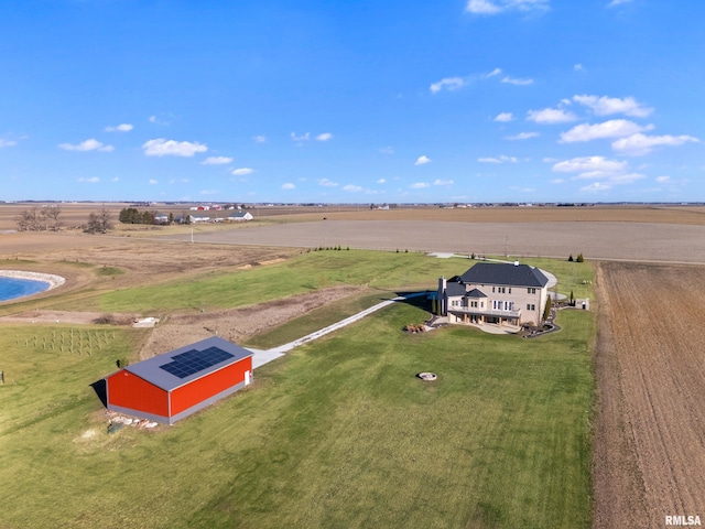 aerial view with a rural view