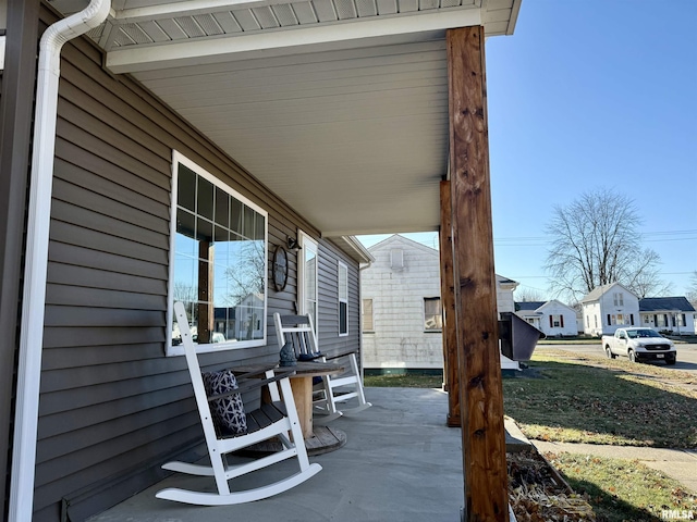 view of patio / terrace with a porch