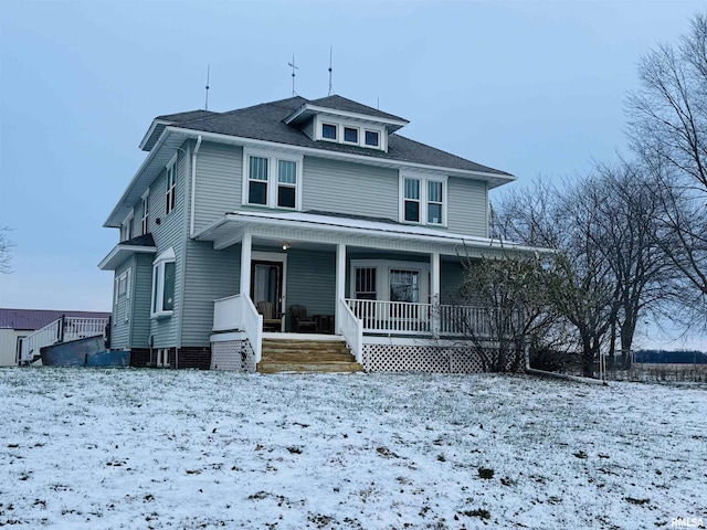 view of front facade with covered porch