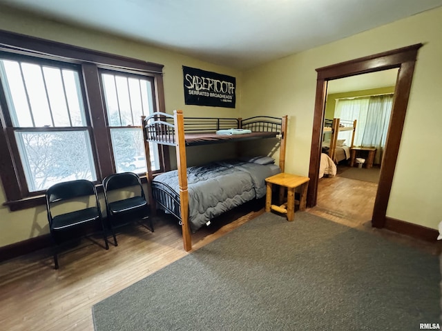 bedroom featuring hardwood / wood-style flooring