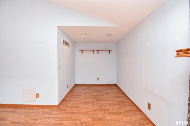 empty room featuring light hardwood / wood-style flooring