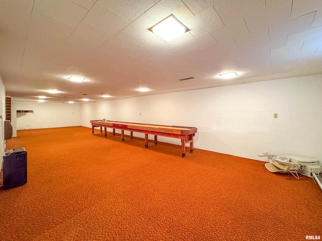 playroom featuring carpet flooring