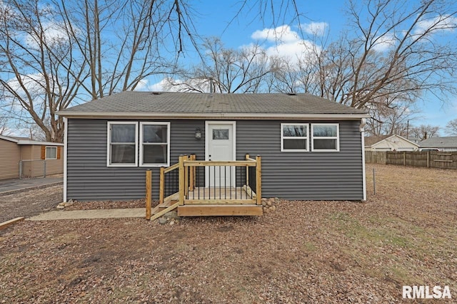 view of rear view of property