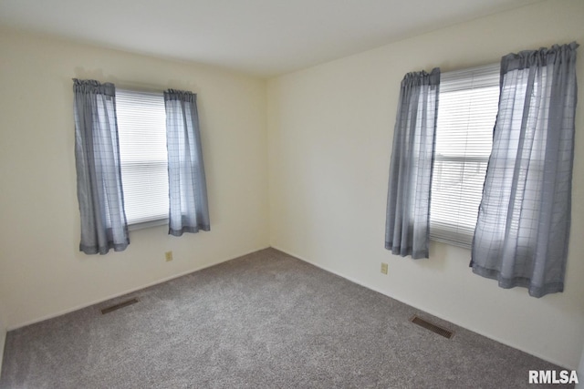 view of carpeted spare room