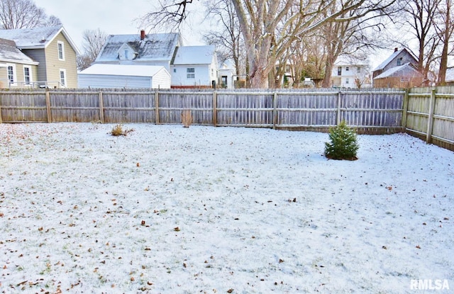 view of snowy yard