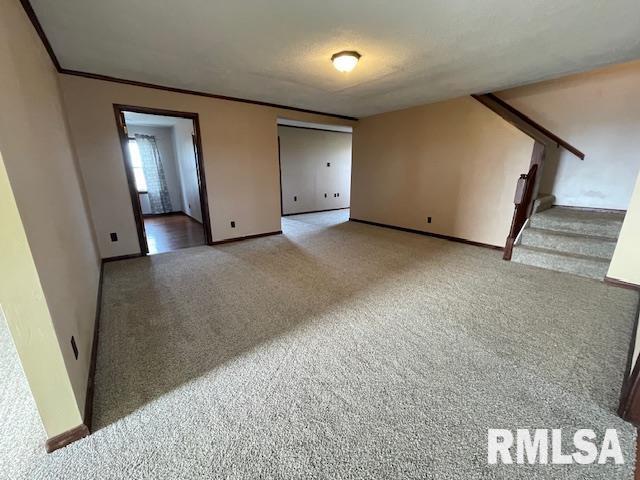 unfurnished living room with carpet