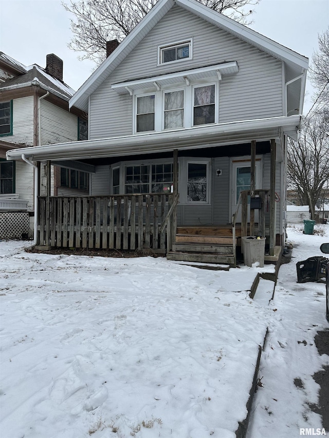 view of front of home with a porch