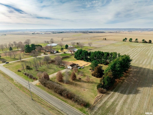 bird's eye view featuring a rural view