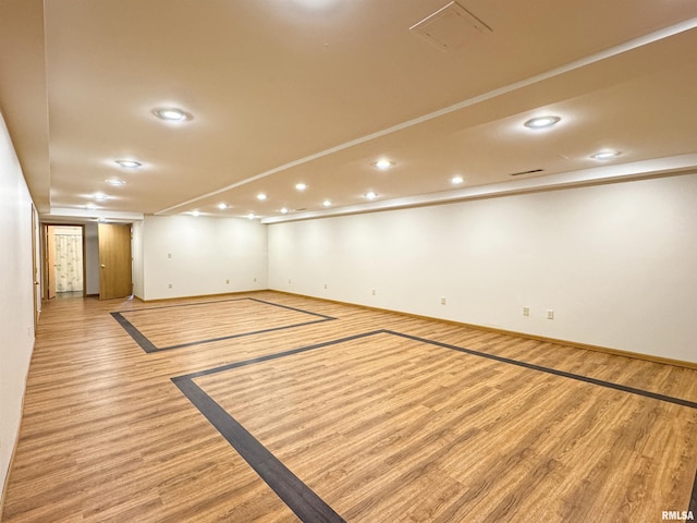 empty room featuring light hardwood / wood-style flooring