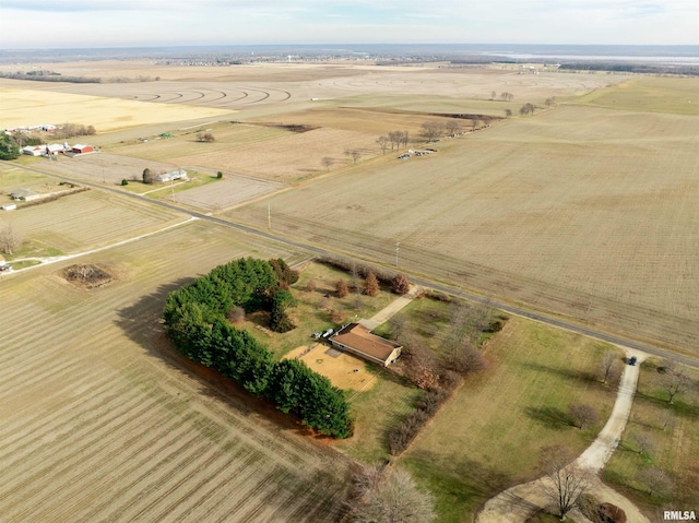 aerial view with a rural view