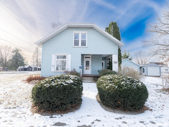 view of bungalow-style home