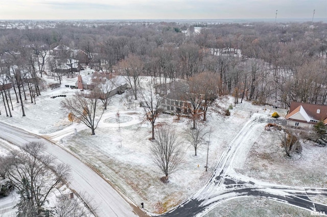 view of snowy aerial view