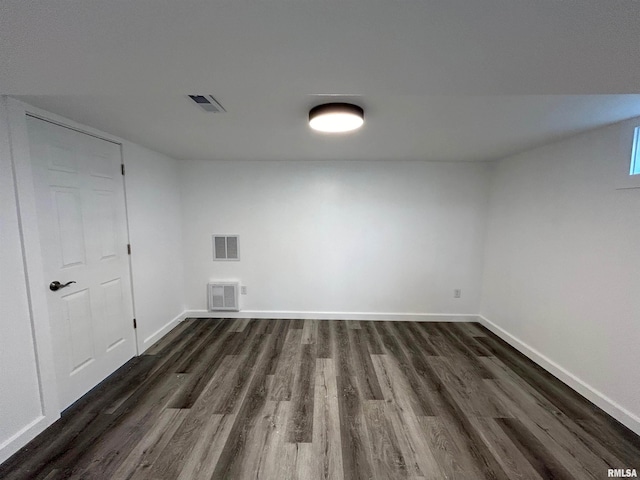 interior space featuring dark hardwood / wood-style flooring