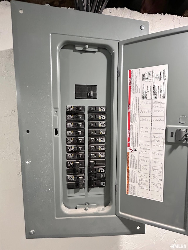 utility room with electric panel